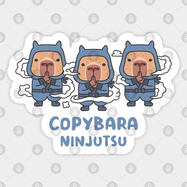 Cute Capybaras Ninja Copybara Ninjutsu Sticker by rustydoodle